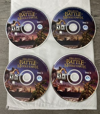 Lord of the Rings: the Battle for Middle Earth 2004 PC Game EA Games 4 Discs