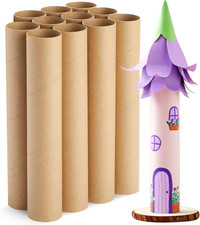 Cardboard Tubes - 12 Pack, 1.75 X 10 In, Brown - Paper Towel Tubes for Crafts 