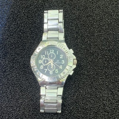 Riviera Stainless Steel Quartz Analog Chronograph Black Dial Watch 40-43.9mm