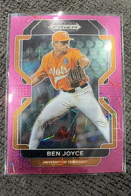 2022 Panini Prizm Draft Picks - Ben Joyce #PDP89 Neon Pink Velocity Prizm (RC)