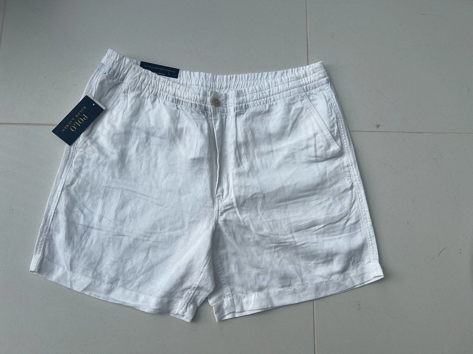 Polo Ralph Lauren Classic Fit Prepster Linen Chino Shorts White XL 36/38, 6”
Opens in a new window o