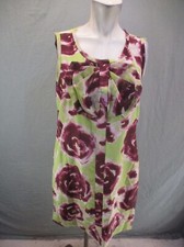 Simply Vera Vera Wang Size M Womens Floral Front Bow Sleeveless Short Dress 956
