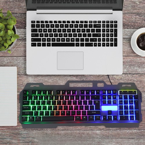 Colorful Backlight Computer Gaming Keyboard Mouse Set Floating Keycap - Picture 12 of 12