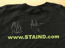 Aaron Lewis STAIND Rare 2001 AUTOGRAPHED SIGNED PROMO T SHIRT for Break CD NEW