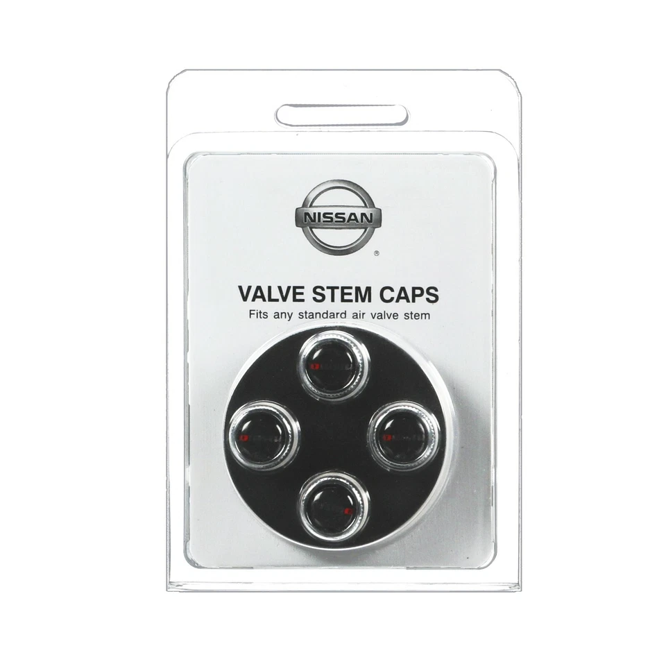 Tapas de vástago de válvula de rueda OEM Nissan Nismo 370Z Altima Máxima Titan Frontier NUEVO Foto 2 de 4