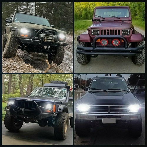 Pair 5x7'' 7x6'' LED Headlights Hi/Lo Beam for Toyota 95-97 Tacoma 88-95 Pickup - Picture 12 of 12