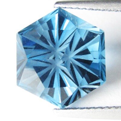 8.73Ct Natural Picturesque London Blue Topaz 11m Octagonal 3d Cut Loose Gem VDO 