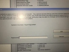 Unlock bios password Dell Precision 3420,Precision 5820,Precision 7530,XPS 9575