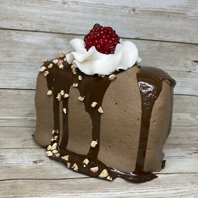 Flora-Cal Faux Prop Chocolate Ice Cream Sundae Scoop Hot Fudge Cake Display