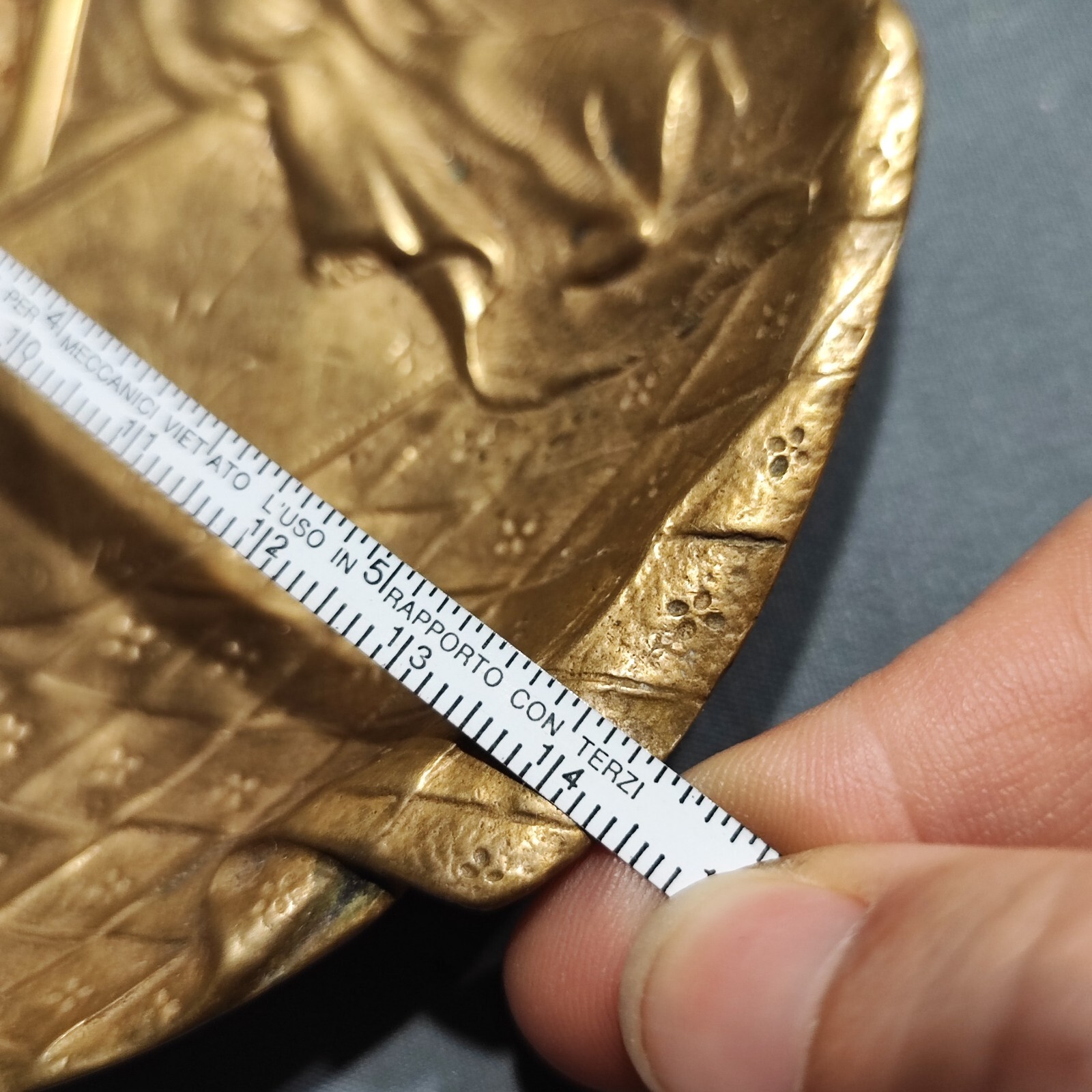 Berndorf Brass Plate Low Relief Liberty Belle Epoque 