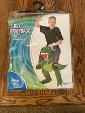 NWT T-Rex Tyrannasaurus Rex Piggyback Boys Kids Costume OSFM One Size Dinosaur