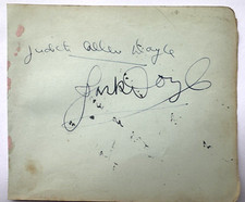 JUDITH  ALLEN  -  JACK DOYLE  - AMERICAN / IRISH  ACTORS   -  AUTOGRAPHS