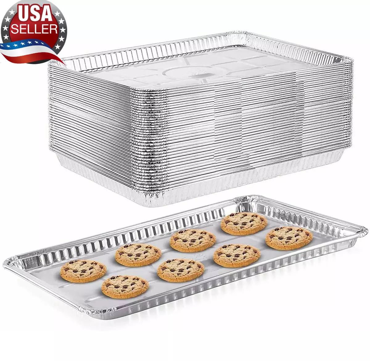 Disposable Cookie Aluminum tray/Cookie Sheet 17 3/4 x 12 3/4 x 1 1/4 inches