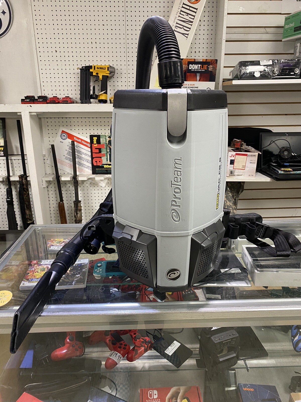 ProTeam ProVac FS 6 Commercial Backpack Vacuum w/ Power Nozzle Tool Kit