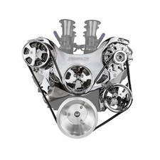 Chevy Bbc 454 Aluminum Complete Serpentine Belt Drive System Kit Polished