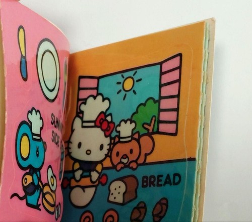 Vintage 1976 Sanrio Hello Kitty’s Cookbook Mini Seal Sticker Book Japan - Picture 4 of 6