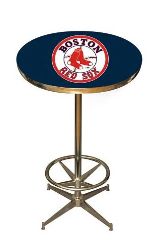 MLB Boston Red Sox Pub Bar Table Metal Bottom Impact Resistant