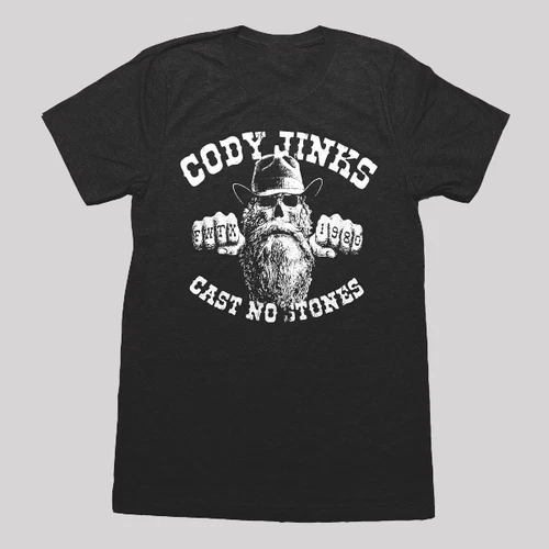 T-Shirt Cody Jinks 1980 Cast No Stones kurzärmelig schwarz alle Größen S-5XL - Bild 1 von 3