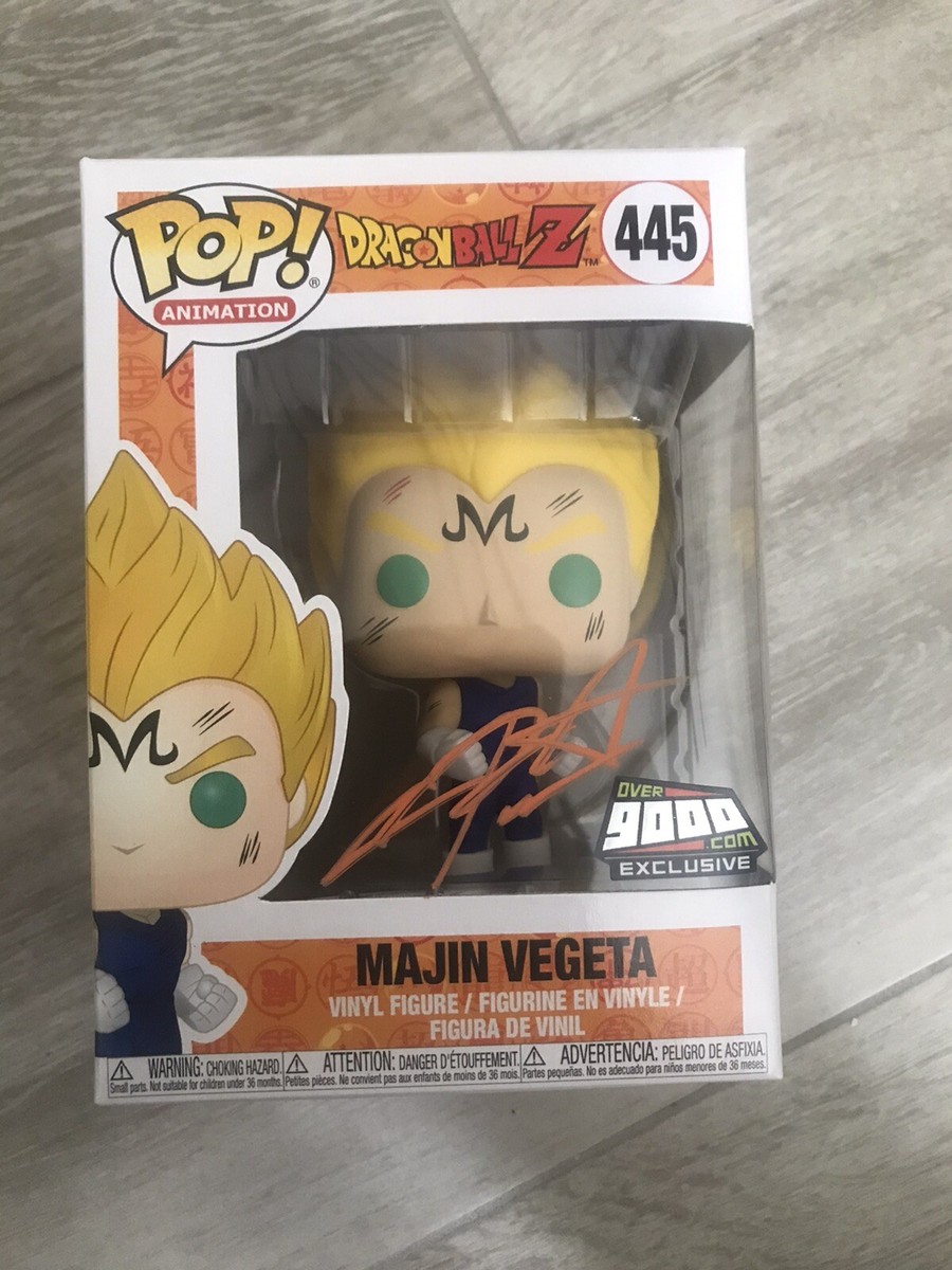 Funko Pop! Green Signed Dragonball Z Majin Vegeta #445 Over9000.com in HAND  | eBay