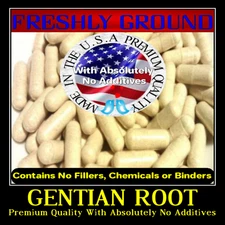 GENTIAN ROOT With Absolutely No Additives Extra High Potency 100 Veg Capsules