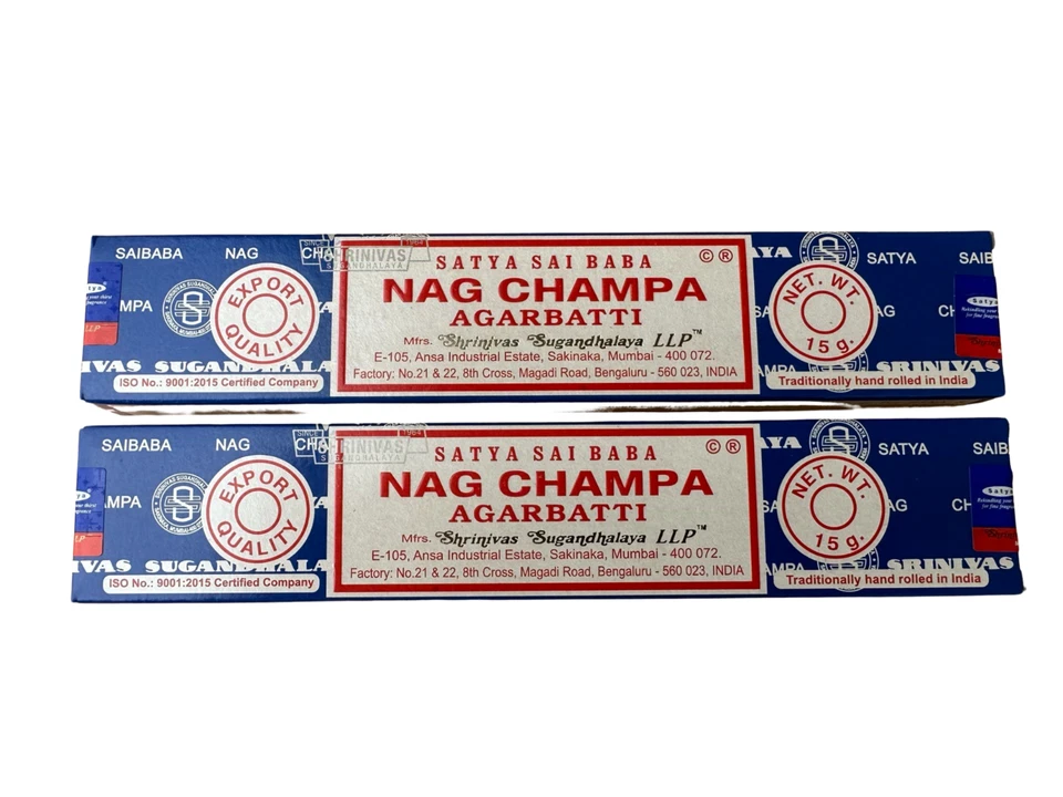 Palitos de incienso Satya Nag Champa 15 gr 2 cajas y aceite Nag Champa 2 botellas 2 oz Foto 3 de 3
