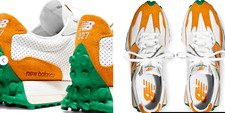 New Balance + Casablanca 327 Suede-Trimmed Le...