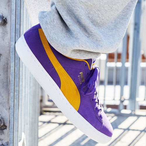 PUMA SUEDE NBA TEAMS LOS ANGELES LAKERS 380168-03 Violet Yellow US 10 | eBay