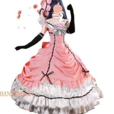 Black Butler Ciel Phantomhive Cosplay Costume Dress Halloween Outfit Pink Unisex