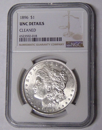 NGC UNC Detail 1896 Morgan Silver Dollar Philadelphia Mint #6523592-018