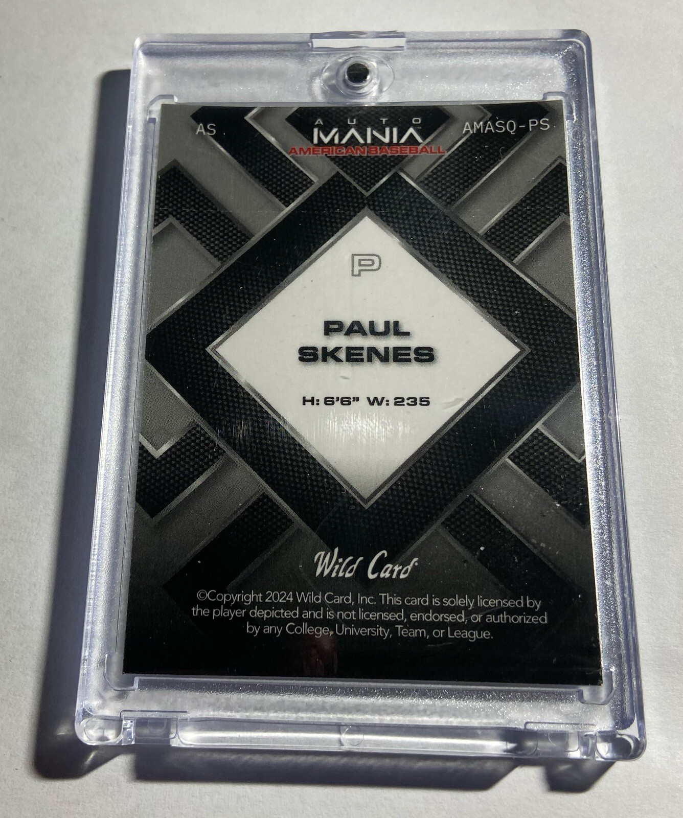 2024 Wild Card Paul Skenes Blue Kaleidoscope Painted Eagle 1/1 RC Pirates