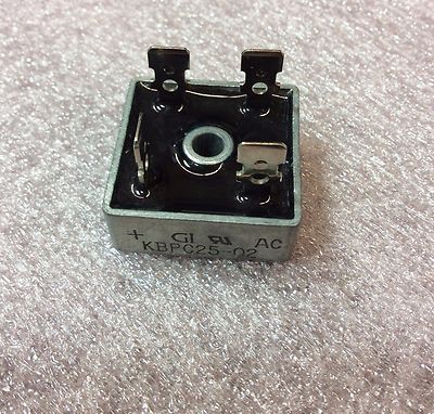 3 Pezzi: Ponte Raddrizzatore GI KBPC2502 – Componenti Elettronici Nuovi
