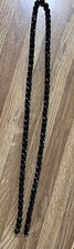 Vtg Faceted Black Jet Bead Mourning Necklace- 27 1/2 Inches- Sparkling- Classic