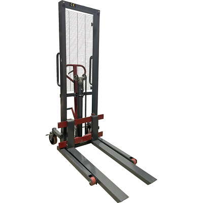 Pake Handling Tools Manual Stacker Hand/Foot Pump Lift Truck 2200 lbs Capacity