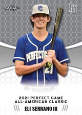 2021 Eli Serrano III Leaf Perfect Game Nike AA Classic Aflac Game-Day Rookie