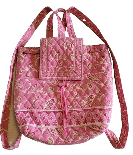 Americana by Sharif vintage paisley print quilted backpack Americana By SHARIF Quilted Backpack Floral Paisley Print  main image 3