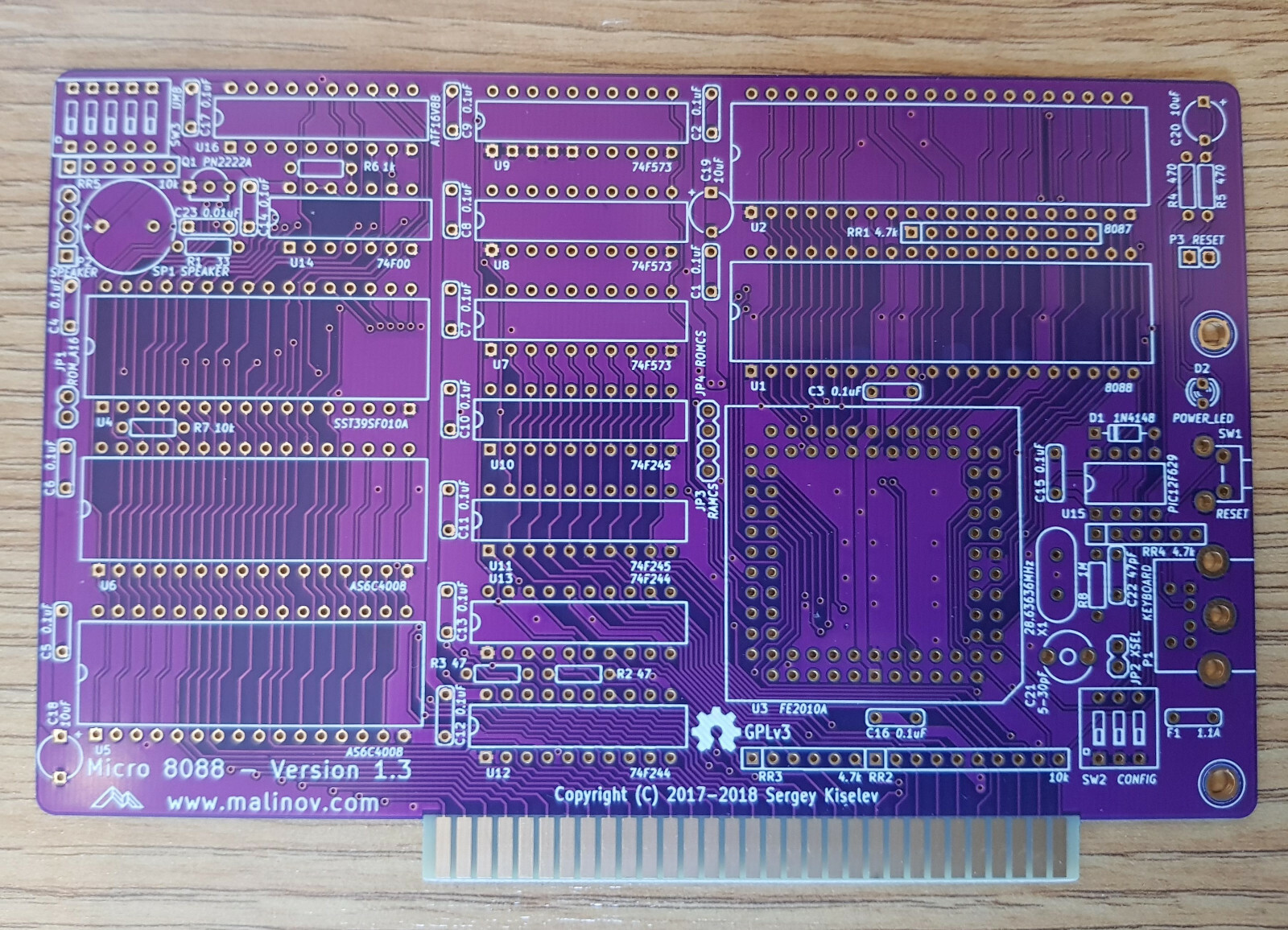 🇬🇧 Micro 8088 XT PCB by Sergey Kiselev (PCB Gold ENIG) | eBay UK