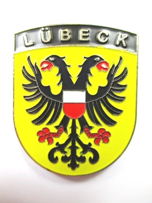 Lübeck Eagle coat of arms magnet metal, souvenir Germany, Germany, new