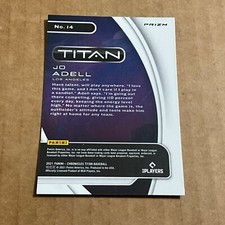 2021 Panini Chronicles Titan # 14 Jo Adell Rookie Purple Velocity Prizm 