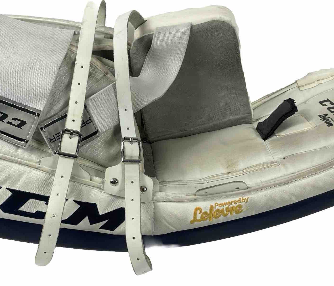 CCM 32+1 Lefevre Premier R1.9 Goalie Leg Pad Pant Leg with Straps GUC Yellow