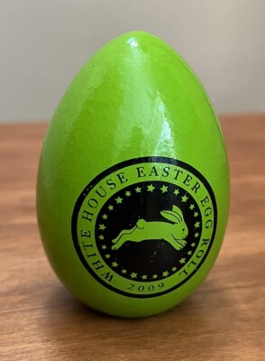 White House Easter Egg Roll Egg 2009 Barack & Michelle Obama - Lime Green