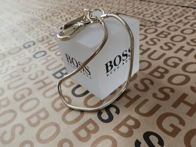 Neu Hugo Boss Sammlerstück Gold 6'' Kette Schlüsselring Schlüsselring Clip Schnalle Verschluss £85