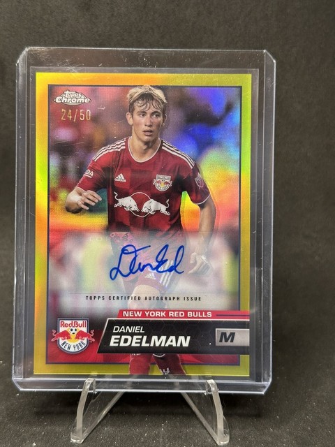 2023 Topps Chrome MLS Daniel Edelman Gold Refractor Auto #/50