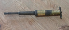 Enots Autoram vintage brass grease gun 12 inches long