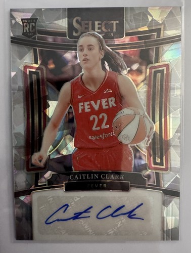 2024 SELECT PRIZM CAITLIN CLARK CRACKED ICE SIGNATURES AUTO ROOKIE RC CLEAN RARE