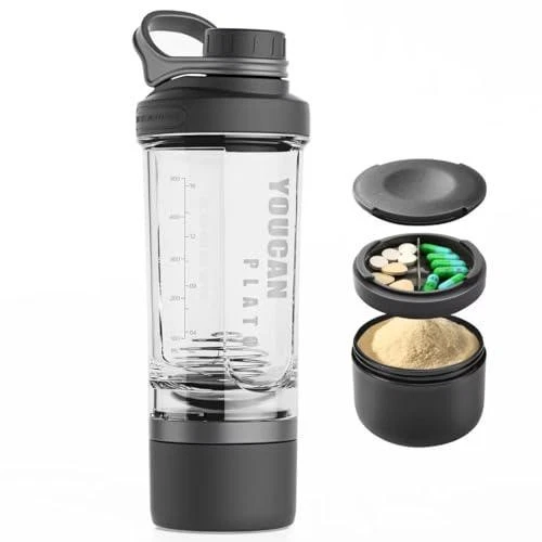 21oz Protein Shaker Bottle With Powder Storage Container-Shaker Cups For Protein
Opens in a new wind