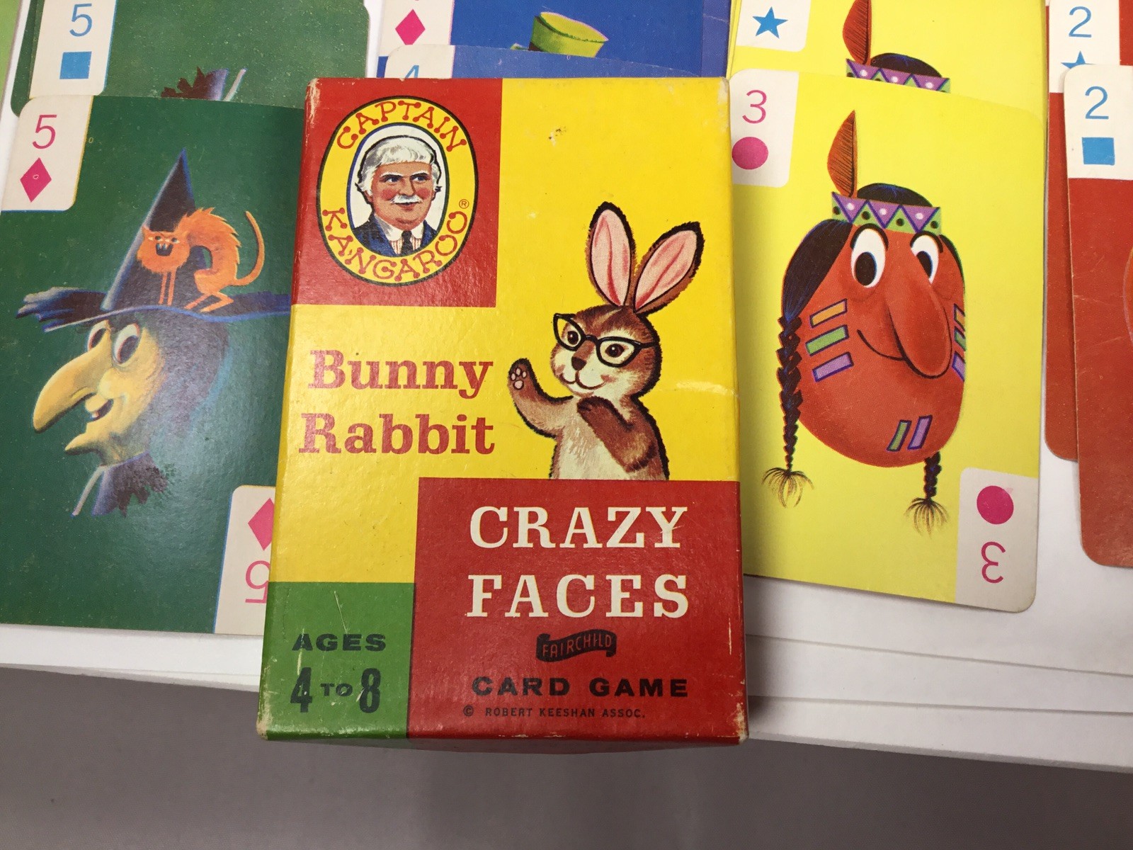 Vintage Captain Kangaroo Bunny Rabbit Crazy Faces Card Game & Instructions READ