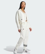 ADIDAS ADICOLOR NEUCLASSICS IX9878 WOMENS SWEATPANTS CREAM AND BLACK SZ LARGE