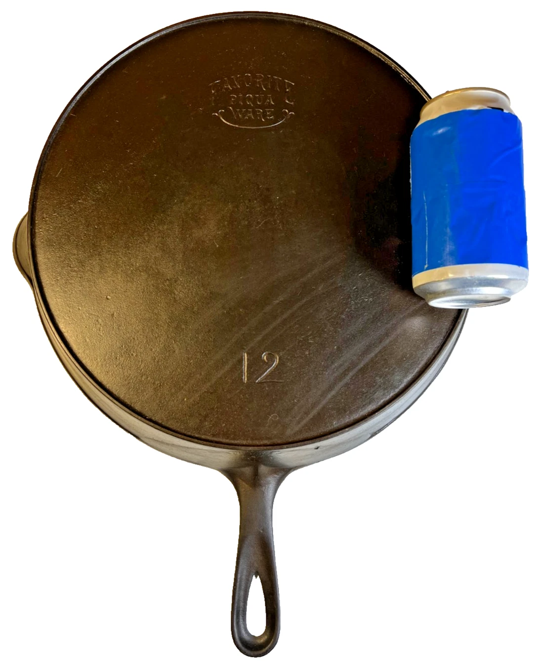 Favorite Piqua Ware #12 Cast Iron Skillet 13” Large Smooth Restored Lightweight