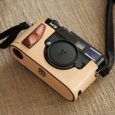 Fit For Leica M9 Handmade Genuine Leather Camera Half Cases Bag Cover Protection