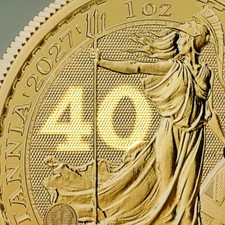 40th Anniversary Britannia | 1oz Gold Bullion 2027 Coin | 999.9 Fine Gold